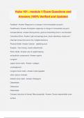 Hubs 191 - module 1 Exam Questions and Answers &vert;100&percnt; Verified and Updated