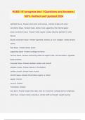HUBS 191 progress test 1 Questions and Answers &vert; 100&percnt; Verified and Updated 2024