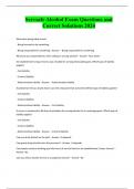 Servsafe Alcohol Exam Questions and Correct Solutions 2024