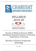 Faculty of Medical Sciences (FMD) Manikaka Topawala Institute of Nursing Department of Nursing Bachelor of Science Programme (Nursing)
