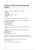 MARYVILLE MVU PEDI&lowbar;OB NURS 629 EXAM 3