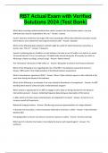 RBT Actual Exam with Verified Solutions 2024 &lpar;Test Bank&rpar;