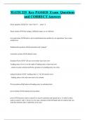 MATH 225 Key PASSED Exam Questions  and CORRECT Answers