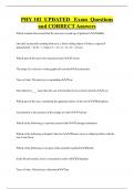 PHY 102 UPDATED Exam Questions  and CORRECT Answers