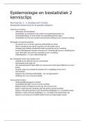 Aantekeningen kennisclips Epidemiologie en Biostatistiek 2 - cijfer 9.0