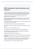 CRC Compliance Exam Questions and Answers 2024 / Graded A