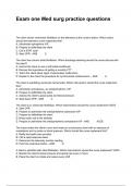 Exam one Med surg practice questions And Answers