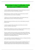 Hematologic System Certification Exam  Questions and CORRECT Answers