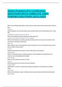Adobe Premiere Pro Certification QUESTIONS WITH COMPLETE 100&percnt; VERIFIED SOLUTIONS 2024&sol;2025