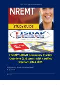 FISDAP/ NREMT Respiratory Practice Questions (133 terms) with Certified Solutions 2024-2025.