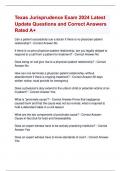 Texas Jurisprudence Exam 2024 Latest  Update Questions and Correct Answers  Rated A&plus;