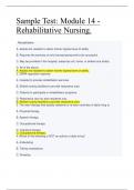 : Module 14 - Rehabilitative Nursing Exam Success Roadmap: Comprehensive Study Guides