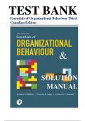 Test Bank and Instructor's Manual for Essentials of Organizational Behaviour, Canadian Edition, 3rd edition by Stephen P. Robbins, Timothy A. Judge, Katherine Breward