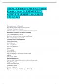 Adobe CC Premiere Pro Certification Practice Exam QUESTIONS WITH COMPLETE VERIFIED SOLUTIONS 2024&sol;2025