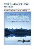 Test Bank and Solution Manual for Managerial Accounting Tools for Business Decision Making, 6th Canadian Edition, Jerry Weygandt, Paul Kimmel, Ibrahim Aly