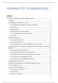 Samenvatting -  Criminaliteit en Samenleving &lpar;1021118CNR&rpar;