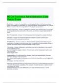 DECA Business Administration Core Vocab Exam with correct Answers 2024