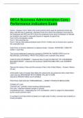 DECA Business Administration Core - Performance Indicators Exam Questions and Answers