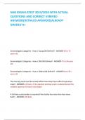 NAB EXAM LATEST 2024&sol;2024 WITH ACTUAL QUESTIONS AND CORRECT VERIFIED ANSWERS&lpar;DETAILED ANSWERS&rpar;ALREADY GRADED A&plus; 