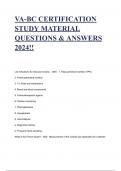 VA-BC CERTIFICATION STUDY MATERIAL QUESTIONS & ANSWERS 2024!!