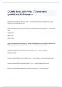 COHN Soci 205 Final ("Good test questions & Answers