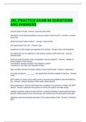 JBL PRACTICE EXAM #4 QUESTIONS AND ANSWERS / GRADED A