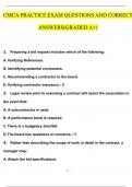 Random CMCA Practice Test Questions !! With Correct Answers