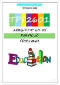 TPF2601 ASSIGNMENT 50 2024 (FULL PORTFOLIO)