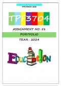 TPF3704 ASSIGNMENT 51 2024 (FULL PORTFOLIO)