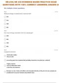  NR-439&colon;&vert; NR 439 EVIDENCE BASED PRACTICE GRADED A&plus; EXAM 6
