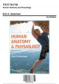 Test Bank for Human Anatomy and Physiology, 2nd Edition by Amerman, 9780134553511, Covering Chapters 1-27 | Includes Rationales