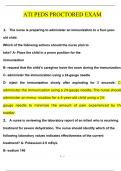 ATI Pediatrics Proctored Exam Test Bank Questions and Answers (2024 / 2025) (Verified Answers)