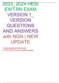 2023_2024 HESI EXIT RN EXAM VERSION 1_ 7 QUESTIONS AND ANSWERS with NGN | NEW UPDATE