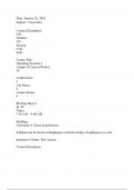 Notes for Class CIS 116 IT Operating Systems