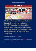The Best Paramedic National Registry Review. The most comprehensive NREMT Paramedic Questions, taken directly from Pocket Prep, JB Learning, and study material from UCLA Center for Prehospital Care/ A+ Score Solution 2024-2025. 