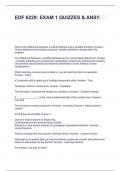 EDF 6229&colon; EXAM 1 QUIZZES & ANS&excl;&excl;