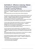 Soft Skills 8 - Effective Listening / Master In-Demand Professional Soft Skills / LinkedIn Learning Pathway