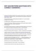 EDF 6229 MIDTERM QUESTIONS WITH CORRECT ANSWERS&excl;&excl;
