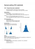 Samenvatting Statistiek -  Wetenschappelijke Onderzoeksmethoden (INFOWO)