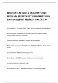 JCCC SOC 122 Exam 2 SG LATEST 2024  WITH 50+ EXPERT CERTIFIED QUESTIONS  AND ANSWERS I ALREADY GRADED A+