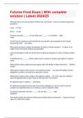 Futures Final Exam &vert; With complete solution &vert; Latest 2024&sol;25