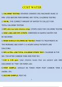 CCHT WATER Questions and answers&lpar;fully comprehensive&rpar;100&percnt; accurate&lpar;DOWNLOAD TO PASS&rpar; updated 2024&sol;2025