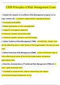 CRM Principles of Risk Management Exam Questions and Answers (2024 / 2025) (Verified Answers)