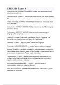 LING 301 Exam 1 with complete solution &sol; Latest updated &period;