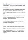 ling 301 exam 1 with complete solution &sol; Latest updated &period;