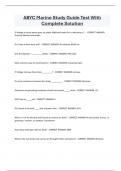 ABYC Marine Study Guide Test With  Complete Solution