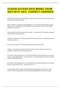 COG220 ACCESS DATA MODEL EXAM 2024 WITH 100&percnt;  CORRECT ANSWERS