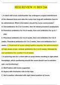 HESI BSN 266 REVIEW &num;1 Questions and Answers &lpar;2024 &sol; 2025&rpar; &lpar;Verified Answers&rpar;