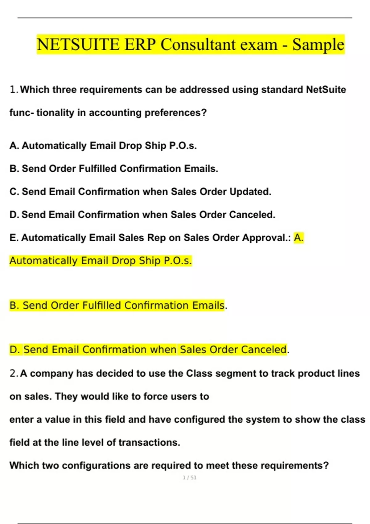 NETSUITE ERP Consultant Exam Questions and Answers (2024 / 2025 ...