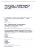SSB201 FULL P2 QUESTIONS WITH COMPLETE SOLUTIONS ALREADY PASSED&excl;&excl;
